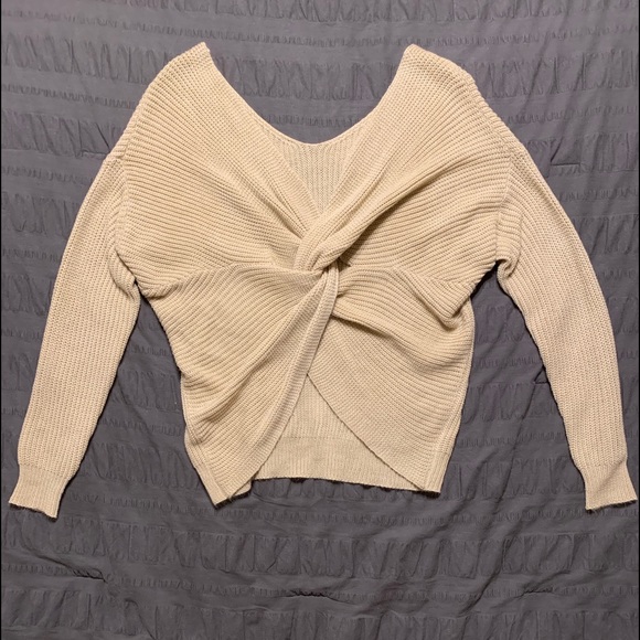 Sweaters - Open back cream sweater Sweaters - Open back cream sweater